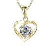 1 Carat Real Moissanite Pendant Necklace Gold Color Sterling Sier Thick Neck Chain Jewelry Pass Diamond Tester