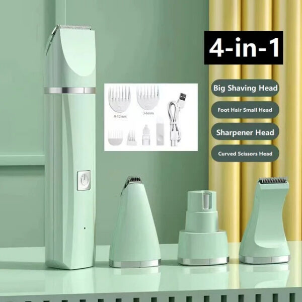 6010b9b98aa8a2c7 Professional 4-in-1 Electric Pet Grooming Tool Set Dog Hair Clippers USB Rechargeable Pets Haircut Trimmer Shaver Cats Supplies