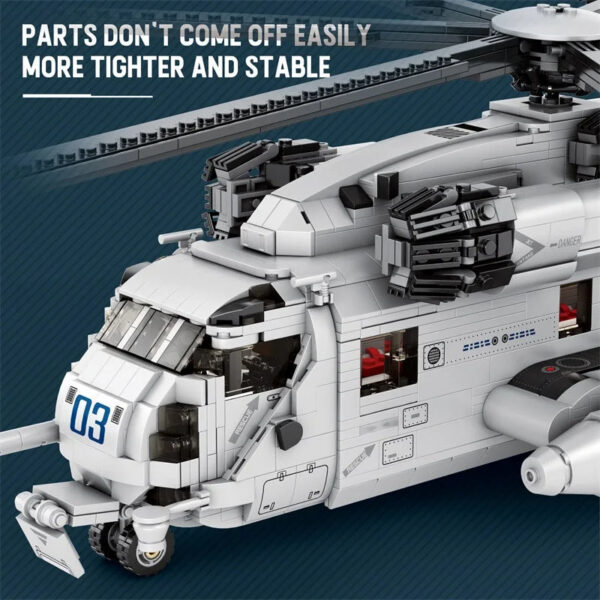 6023e8943f209655 2192PCS CH-53E Transport Helicopter Building Blocks Army Plane Military Fighter Model Assembly Bricks Kids DIY Toys Holiday Gift