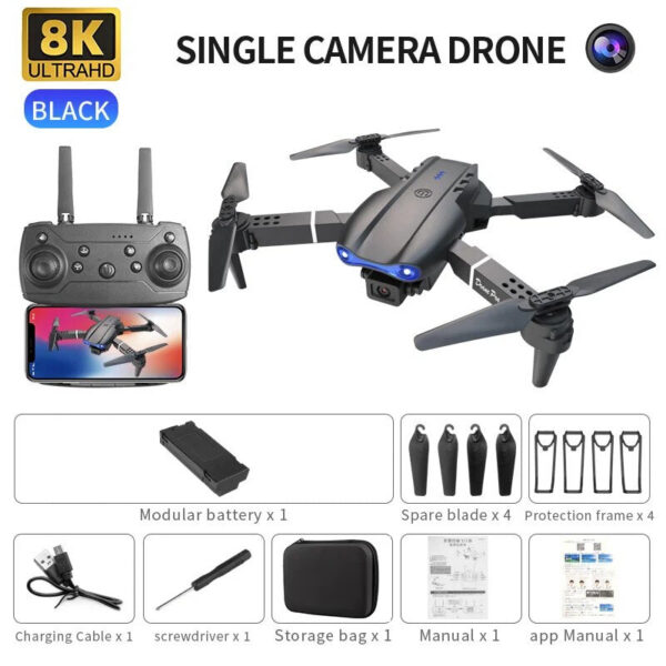New E99Pro Drone 4K Professinal With Wide Angle Dual HD Camera Foldable RC Helicopter 5G WIFI FPV Height Hold Apron Sell