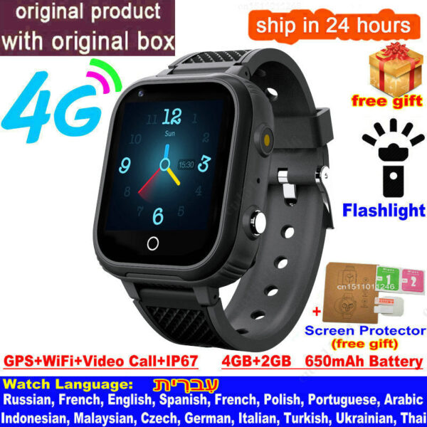 602f5737e2184ec0 LT21 4G Smart Kids GPS WIFI Video Call SOS IP67 Waterproof Child Smartwatch Camera Monitor Tracker Location Phone Watch