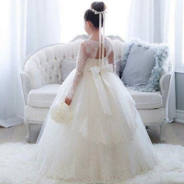 60314e6662596efd Flower Gown Baby Girl Dresses For Birthday Beaded Puffy Little Girls Pageant Dress Toddler First Communion Gowns
