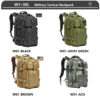 60340d546077a0ae Tactical Backpack 3 Day Assault Pack Molle Bag 38/45L Large Outdoor Waterproof Hiking Camping Travel 600D Rucksack Men Fishing