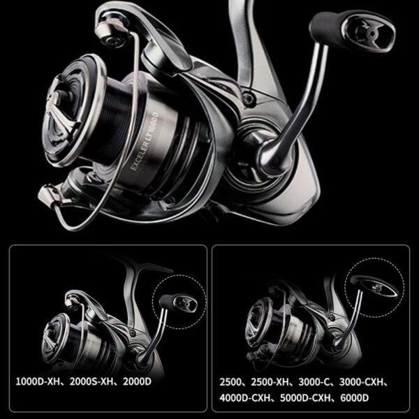 NEW DAIWA Fishing Reel EXCELER LT (Light&Tough) 1000D-6000D-H Light Strong LC-ABS Metail Spool 4KG-12KG Ultraleve 185g-320g