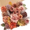 603dbaaf9af4bf42 YYHUAWU Artificial Flowers Combo Set Fake Flower Leaf Box with Stems for DIY Wedding Bouquets Centerpieces Arrangements Baby Shower Party Home Decorations