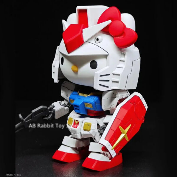 605af5f527d007bd Bandai Gundam Hello Kitty RX-78-2SD Assembly Model SD Kt 012gto Anime Figures Pvc Statue Doll Collection Decor Kids Toys Gifts