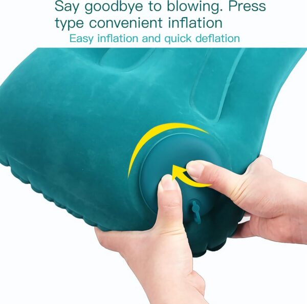 Compression Inflatable Camping Pillow, 19.2 "L Inflatable Pillow, Camping Inflatable Pillow, Camping Sleeping Inflatable Pillow (Orange)
