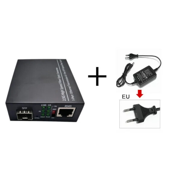 2.5G Fiber Optic Media Converter Gigabit SFP Transceiver 1000Mbps Compatible With Common E/GPON