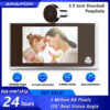 Awapow 3.5 Inch Doorbell Peephole Viewer Digital Door Camera 120° LCD 2 Million HD Pixels Cat Eye Door Bell Outdoor Monitor