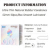 608e6b4494cccea1 50pcs/Box Ultra Thin Lubricated Condoms Natural Rubber Latex Penis Sleeve Sex Shop
