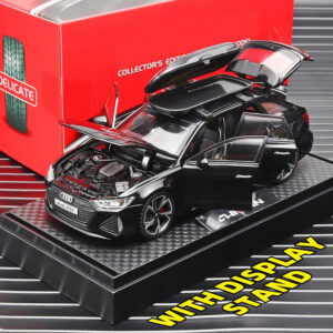 1:32 RS6 Model Car, Black Edition: Customized Kids Realistic Simulation, Diecast Metal, Perfect Gift for Boys