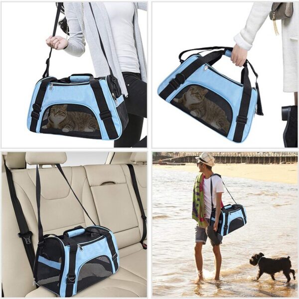 60adb1b3d53daf80 Cat Soft-Sided Travel for Cats, Dogs Puppy Comfort Portable Folding Pet Carrier