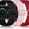 60bd2b96fe48a96d DaQin 3 Pack Elastic Bands Compatible with Apple Watch Band 45mm 44mm 49mm 42mm 41mm 40mm 38mm Women Men, Soft Nylon Solo Loop Straps for Apple Watch SE iWatch Series 9/8/7/6/5/4/3/2/1/Ultra/Ultra 2