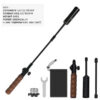 Wood Handle Removable Three-stage Burner Outdoor Camping Torch Cooking Bbq Igniter Cassette Gas Tank Highpower Flame Gun