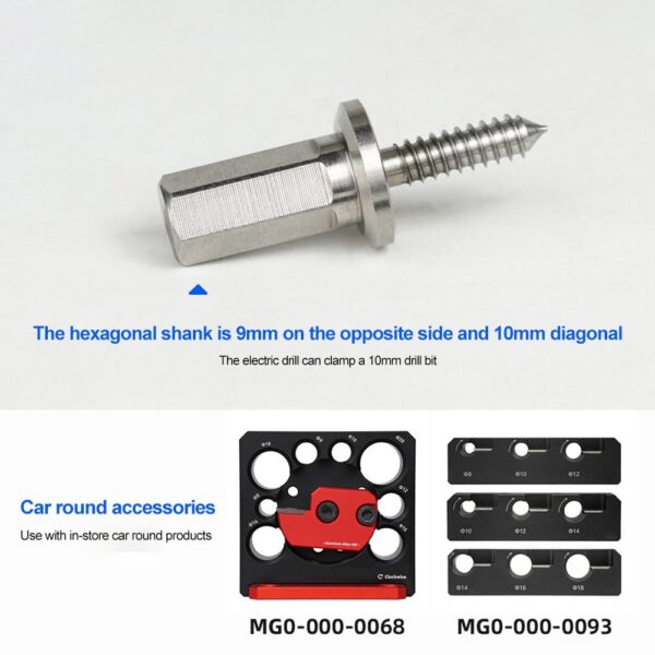 Adjustable Maker Metric 8mm-20mm with Carbide Blade Electric Drill Milling Dowel Round Rod Auxiliary Woodworking Tool
