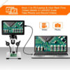 7 Inch 1080P LCD Digital Microscope 50X-1200X Soldering Electronics Microscopes With LED Lights Support PC Computer