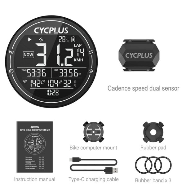 60ebdfbf48439605 CYCPLUS M2 Cycling Bike Accessories GPS Bicycle Computer Wireless ANT+ BLE 5.0 Waterproof Speedometer Bikes Cyclocomputer