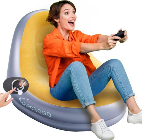 60fc49ca3a5cc06e Inflatable Couch Built in Rechargeable Pump, 3kPa High-Pressure Lounge Chair, Inflatable Bean Bag Chair for Indoor Office Outdoor Camping