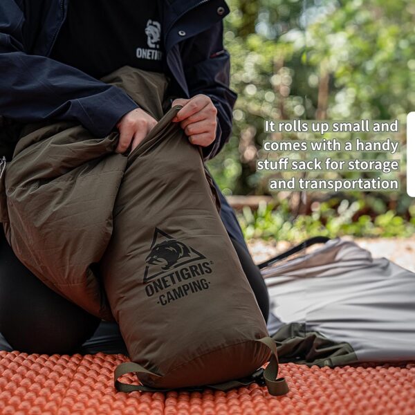 6114d03d636e8368 OneTigris Bushcrafter’s Sleeping Bags, Mummy Sleeping Bag for Camping Hiking Backpacking, Survival Gear