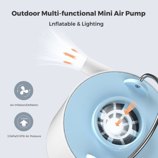 61176262d28a1094 FLEXTAILGEAR TINY PUMP X - Portable Camping Pump with 1300mAh Battery Rechargeable for Pool ats Air Mattress Vacuum Bags