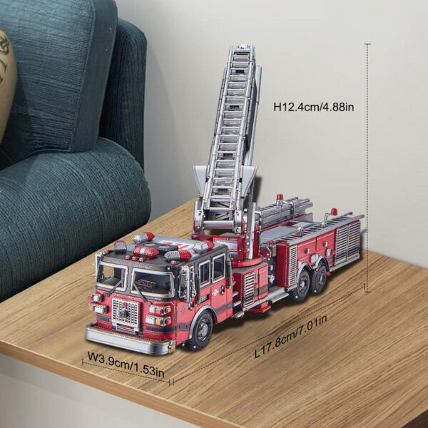 611d2ac0a6959ea4 Piececool 3D Metal Puzzles Ladder Truck Assembly Kits Engineer Vehicle Collection Model DIY Jigsaw for Home Decor