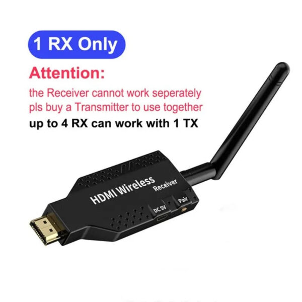 611dfd04ef4b29b2 50M Wireless Video Transmitter Receiver HDMI-Compatible Extender Stick Screen Mirror Adapter Switch DVD PC To TV Projector
