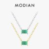 612351f7a1a2165b Modian Authentic 925 Sterling Silver Green Tourmaline Necklace Pendant for Women Fashion Bijoux Wedding Statement Jewelry Gifts