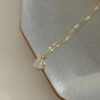 Jkeli Sterling Sier Plated 14k Gold Shiny Zircon Flower Bracelet for Women Girl Korean Temperament Exquisite Jewelry Gifts