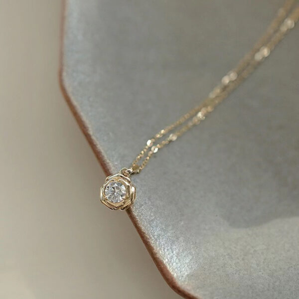 Jkeli Sterling Sier Plated 14k Gold Shiny Zircon Flower Bracelet for Women Girl Korean Temperament Exquisite Jewelry Gifts