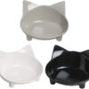 6129128fd8275b3d Cat Food Bowls, Non-Slip, Safe Food-Grade Melamine, Anti-Skid Base, Shallow Design, Dishwasher-Safe, 8 Ounces