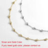 3/5mm Round Bubble Moissanite Diamond Necklace Bracelet with Certificate Sterling Sier Neck Chain Layered Choker for Women