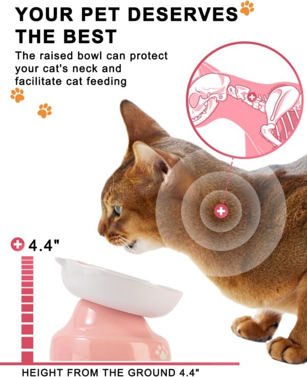Y YHY Slow Feeder, Elevated Food Bowl Tilted Design for Dog and Cat for Dry and Wet Food