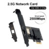 614ecf61842126cf 2500Mbps Pcie To RJ45 Intel I226 2.5G Gigabit Ethernet Dual Ports 100/1000/2500Mbps Network Card For Desktop