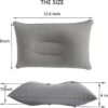 615638d195548c8f 3 Pack Ultralight Inflatable Pillow Small Squared Flocked Fabric Air Pillow for Hiking,Camping,Traveling,Napping,Desk Rest, Beach Pillow Neck Lumbar Support(Gray)