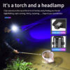6168fce021210ae4 LED High Bright Flashlight Portable Mini Keychain Dual Light Source Outdoor Camping Fishing Multi-function Tool Torch Lamp