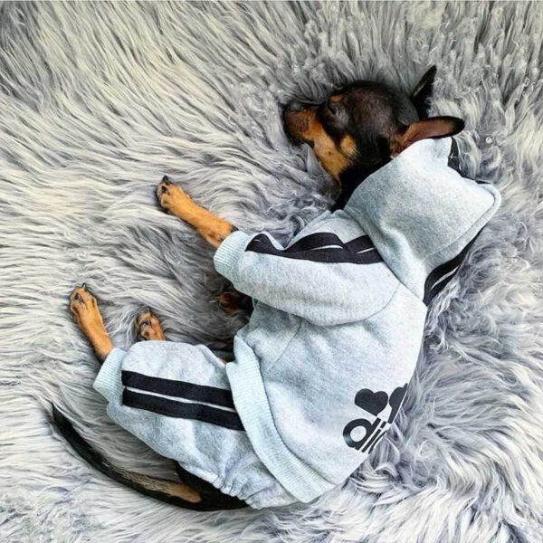 6174b53346ce346f Adidog Jumpsuit Warm Puppy Pet Clothes Hoodies Sweatshirt Yorkie French Bulldog Clothing For Dog Coat Jacket
