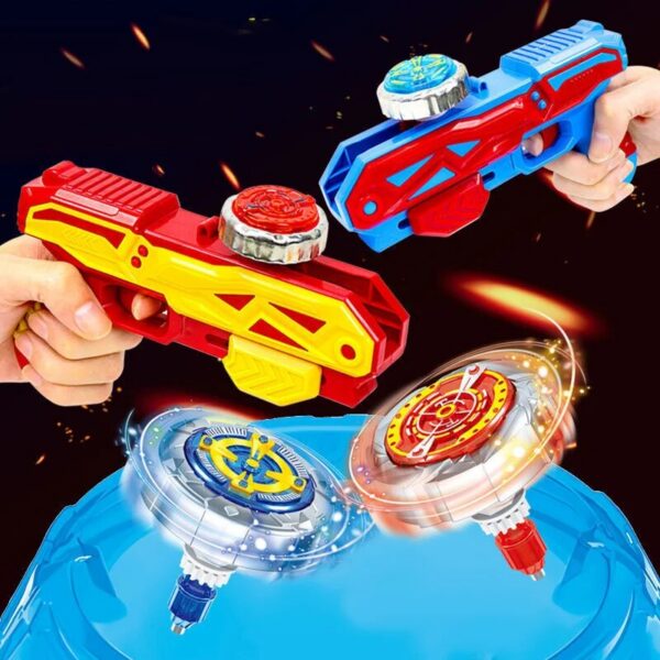61760d1dafb83a16 Luminous Rotating Gyro Gun Parents and Children Outdoor Battles Boys Light Toys