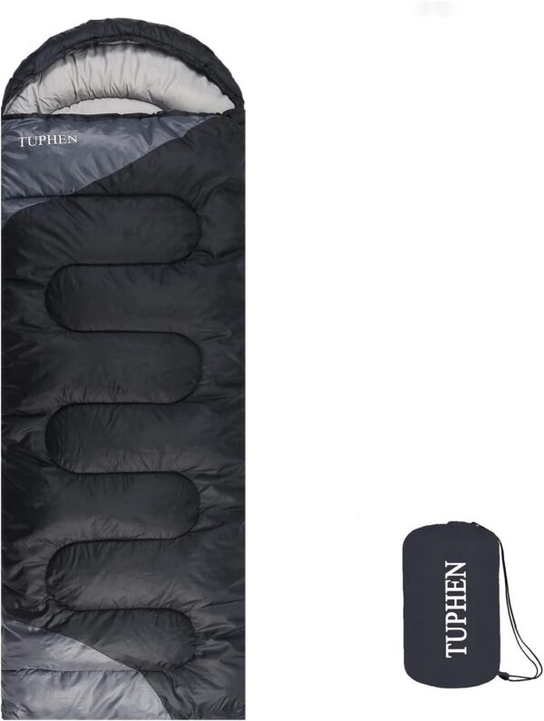 618d082e89814d78 tuphen- Sleeping Bags for Adults Kids Boys Girls Backpacking Hiking Camping Microfiber Liner, Cold Warm Weather 4 Seasons Indoor Outdoor Use, Lightweight & Waterproof