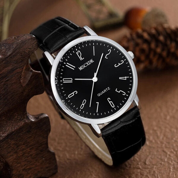 61b336bdc890a2df MSCXDK Brand 5pcs Black Quartz Watches Bracelet Men Business Casual Round Watch Life Tree PU Leather Bracelets Sets