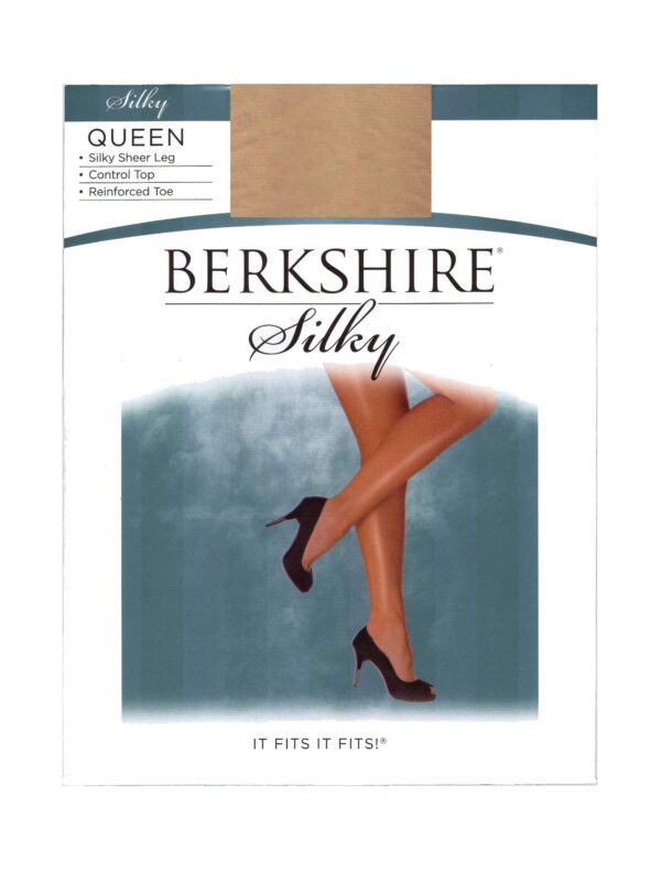 Berkshire Women's Plus-Size Queen Silky Sheer Control Top Pantyhose 4489