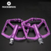 61bb28f56bb3ea93 ROCKBROS Bike Pedals Aluminum Alloy Anti-slip Bicycle Pedals Ultralight Sealed Bearing One-piece MTB Road Mountain Cycling Pedal