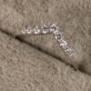 S Sterling Sier Princess Crown Diamond Ring Simple Sen Series Little Fresh Fine Wedding Engagement Birthday Gift