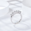 KNOBSPIN D Color 4mm Moissanite Diamond Rings for Women Classic Match Wedding Eternity Band with GRA s Sterling Sier Ring