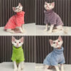 61d201c780d922f9 Turtleneck Sweater Coat Winter Warm Hairless Clothes Soft Fluff Pullover Shirt for Maine-Coon Cat Chihuahua Pet Clothing