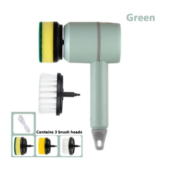 61f1678899f7ab56 Brush Multi-functional Home USB Rechargeable Electric Rotary Scrubber Household Appliances Cleaning Gadget