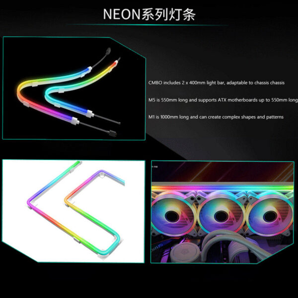 RGB LED Strip AURA Sync 5V 3 PIN ARGB Flexible Light Atmosphere Decorations for PC Case Chassis