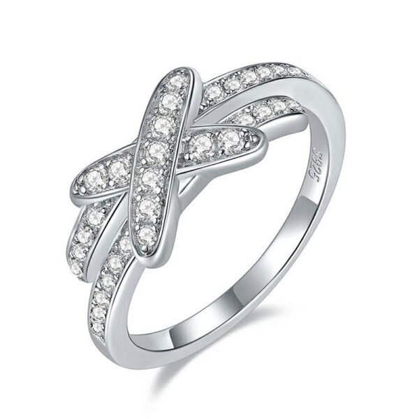 61f36b8c64057271 Follow Cloud 0.35 Carat Moissanite Wedding Diamond Band Women Rings X Cross Shape Sterling Sier D Color Ring Fine Jewelry