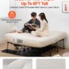 61feed001e0eb1c9 VEVOR Air Mattress with Frame, Inflatable 2 Person Camping Cot with Built-in Pump, Portable Folding Air Beds Supports 600 lbs, Blow Up Bed for Guests Camping Travel Indoor & Outdoor Use
