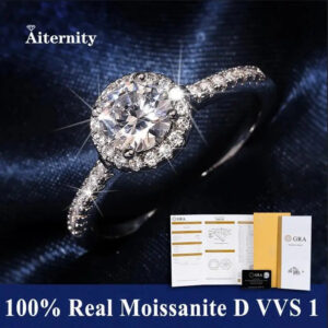 61ff59f7bfab3747 100% Real Moissanite Ring D VVS1 Pass Diamond Test Pen Adjustable Size S925 Sliver GRA Certificate Wedding Rings for Women