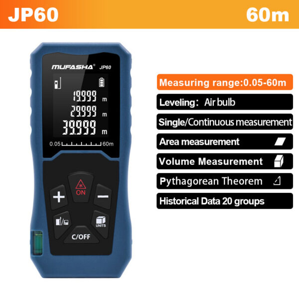 MUFASHA Portable Laser Distance Meter Degital Measuring Tool Rangefinder